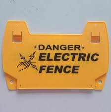Electric Fence Warning Signs